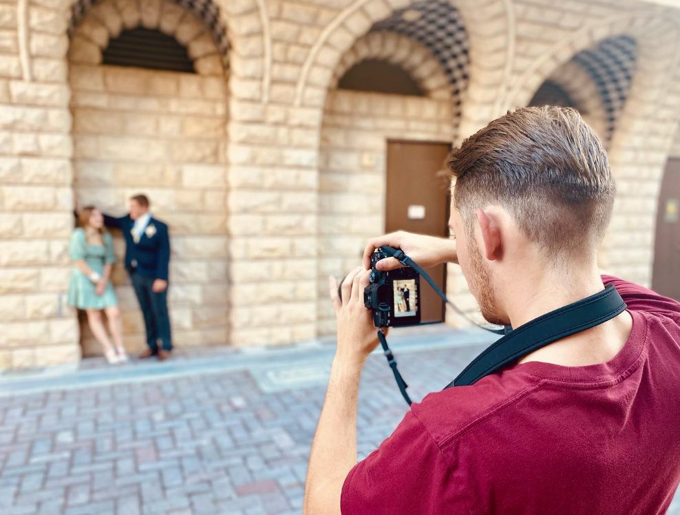 Dennis, the photographer behind Speaks Photography, at work on location