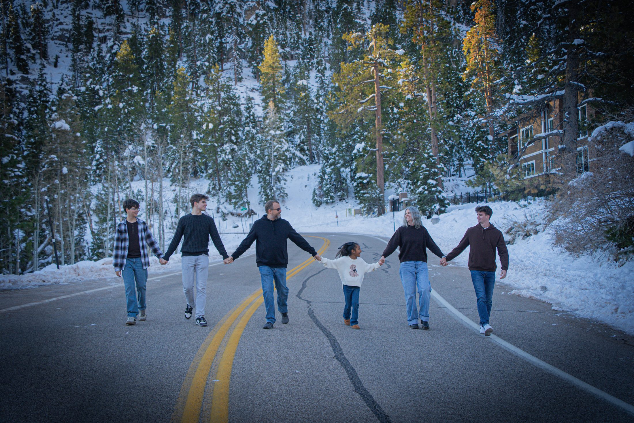 Family session photo, walking together