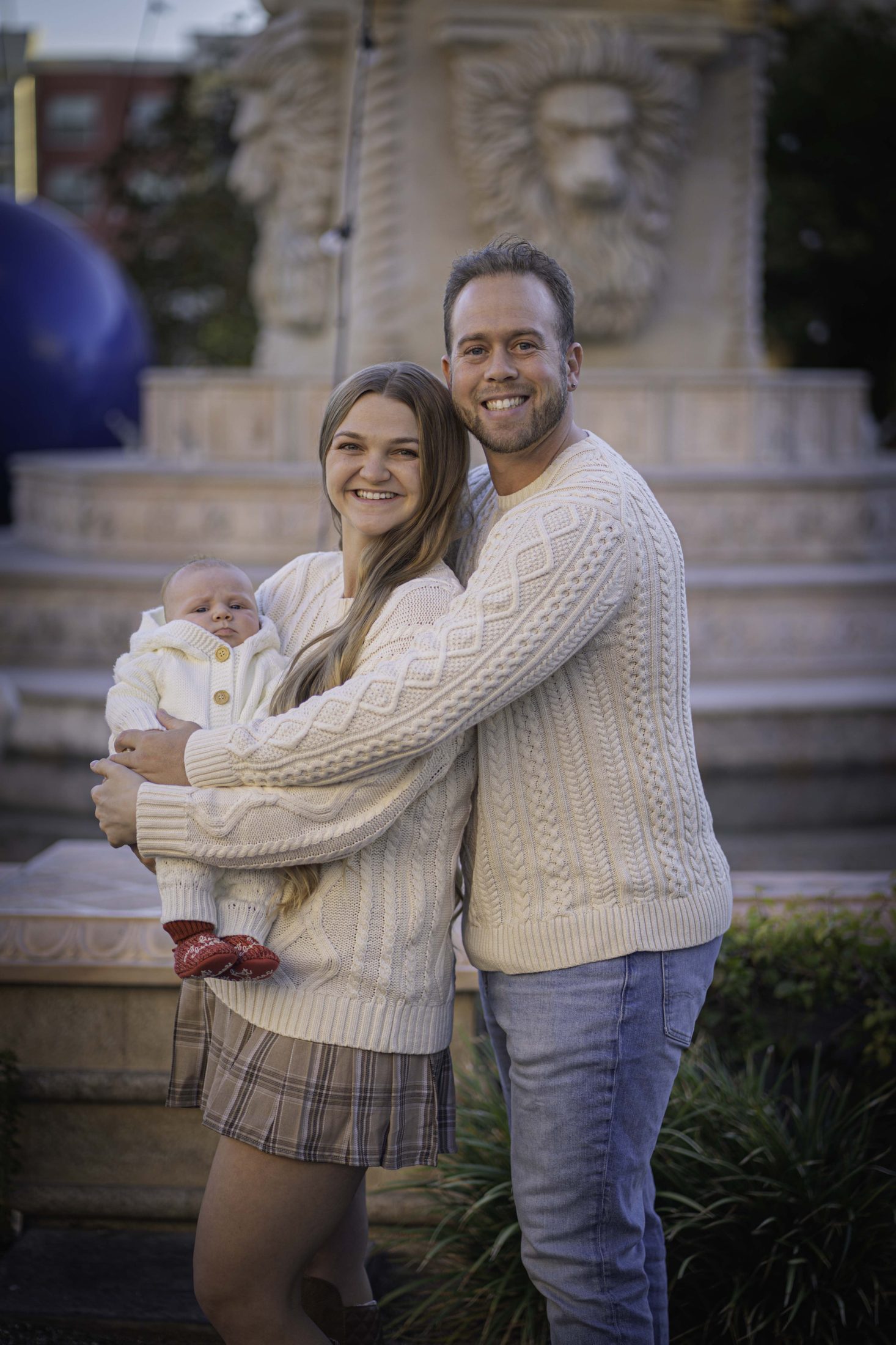 Family session photo with newborn
