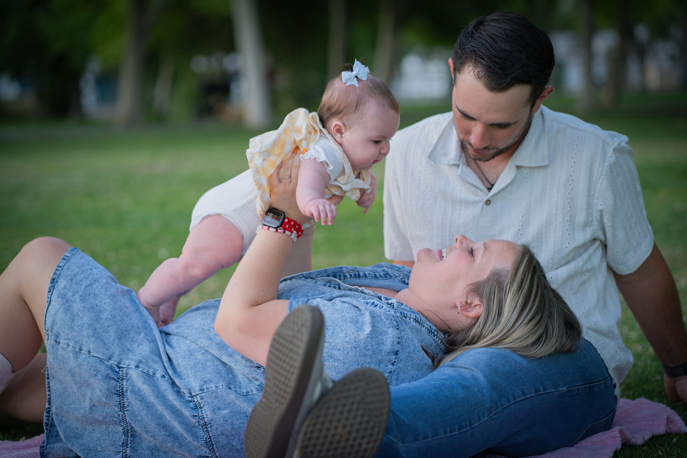 Family session photo with baby